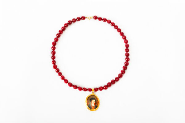 colar ouro 18k e antigo pingente