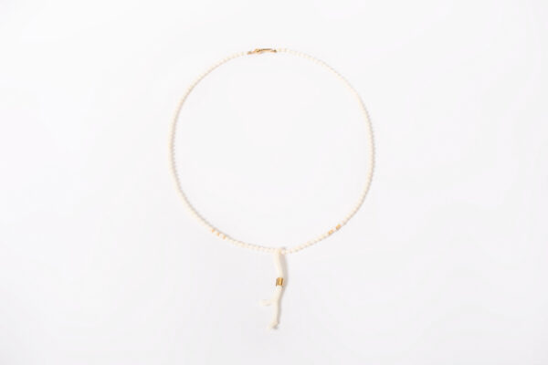 colar ouro 18k coral pingente coral
