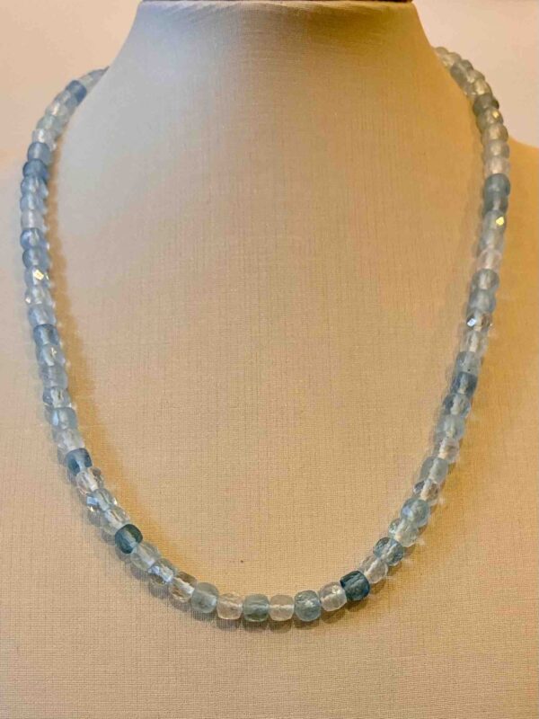 colar agua marinha ouro 18k