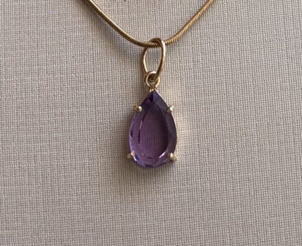pingente ametista ouro 18k