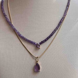 pingente ametista ouro 18k