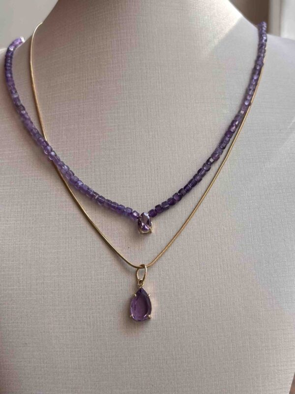 pingente ametista ouro 18k