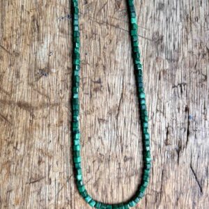 colar malaquita e ouro 18k